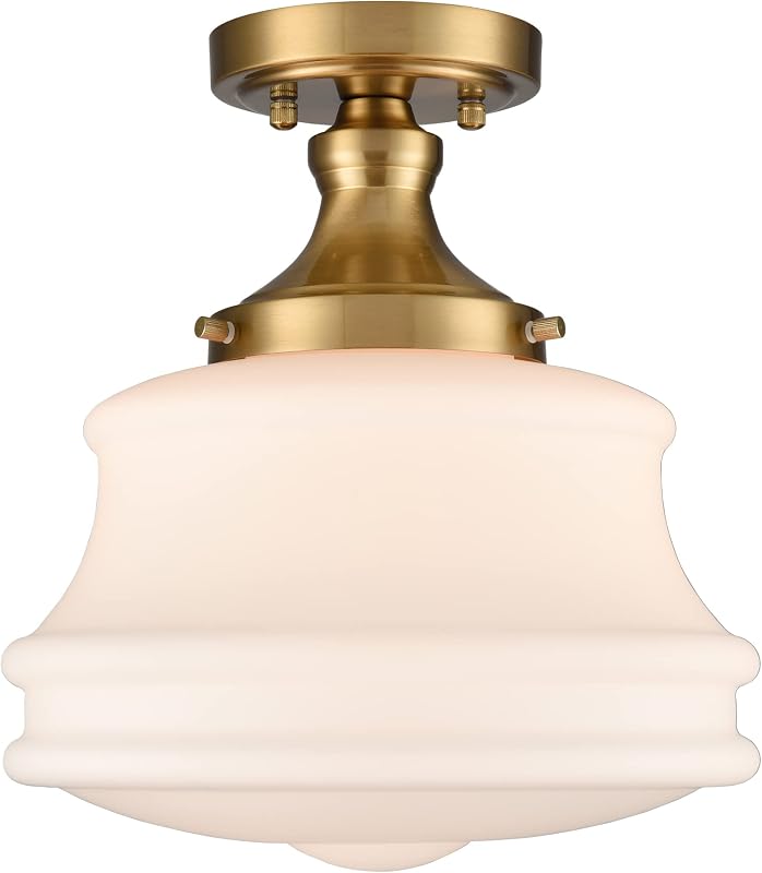 Lámpara techo pasillo colgante cristal opalo 11x12.4pulg