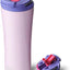 Vaso térmico acero inox 18oz con asa y pajita flores cerezo