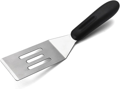 Espátula ranurada acero inox para sartén hierro fundido