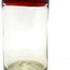 Vasos vidrio reciclado 14oz sin plomo borde rojo rubí set 6