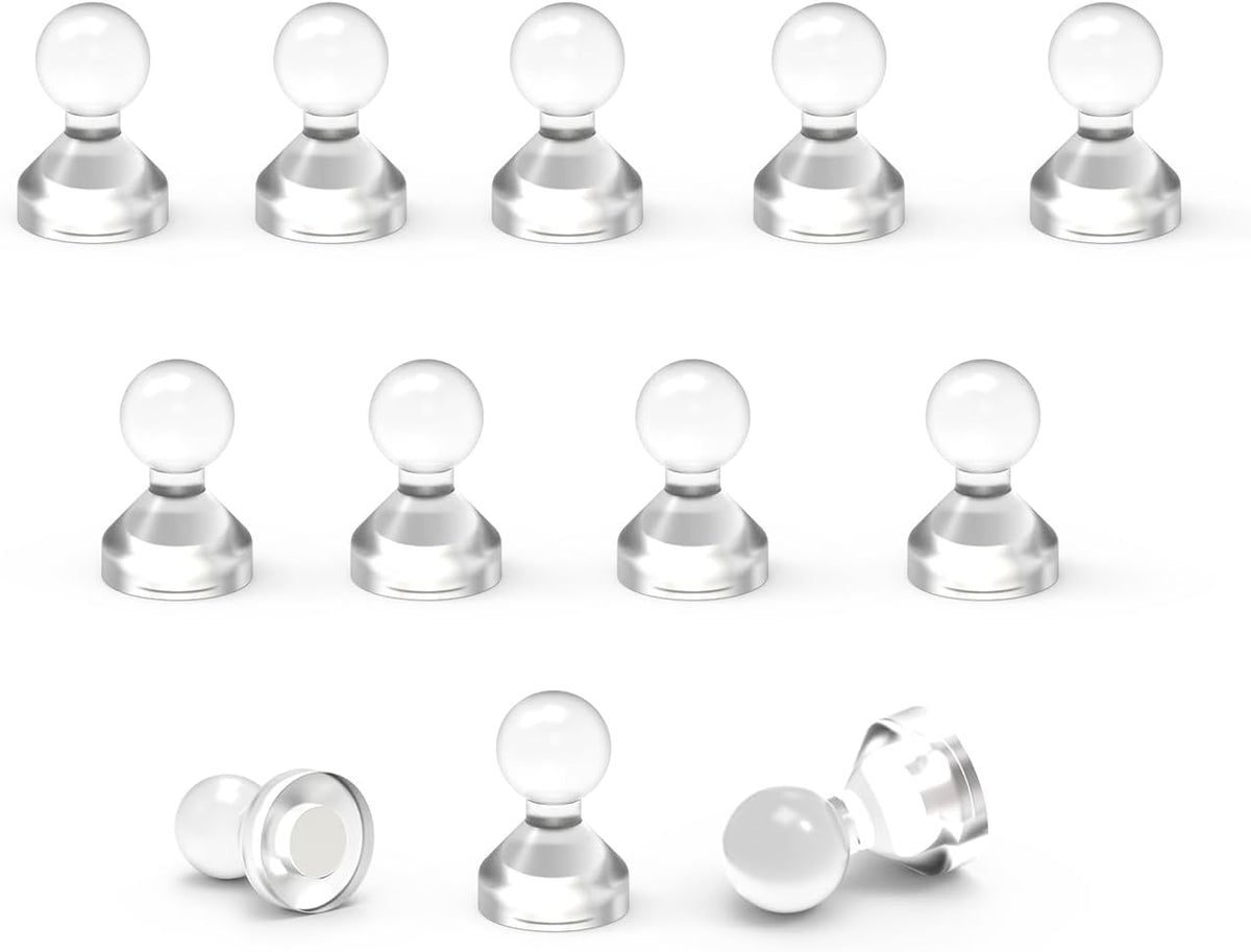 Alfileres magnéticos para nevera pizarras 12 pzas blanco