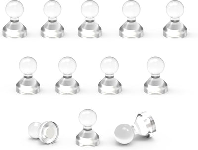 Alfileres magnéticos para nevera pizarras 12 pzas blanco