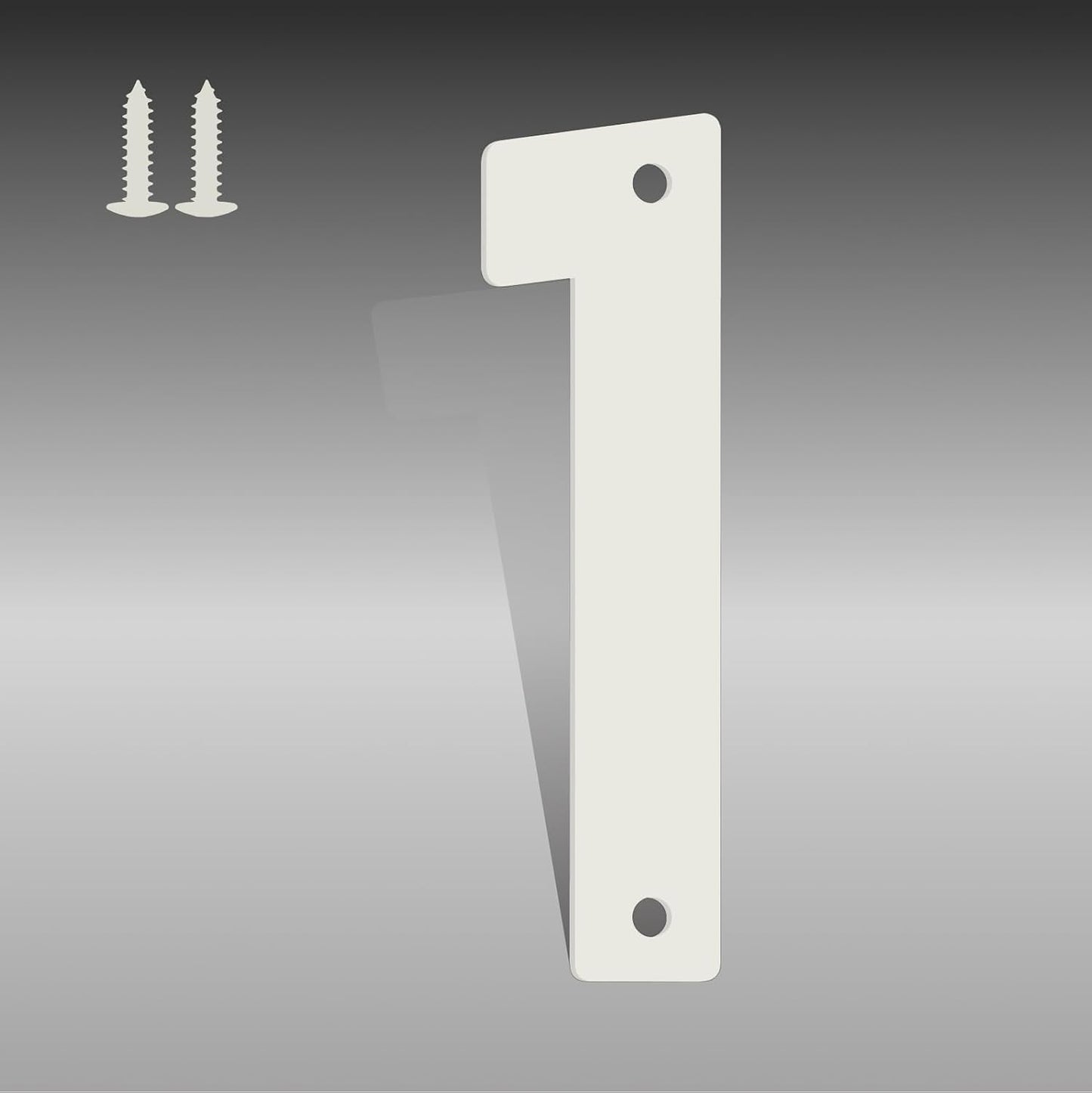 Números de casa modernos blancos 4" metal exterior