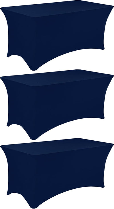 3 Pzas Manta Rectangular 6ft para Mesa Plegable Eventos