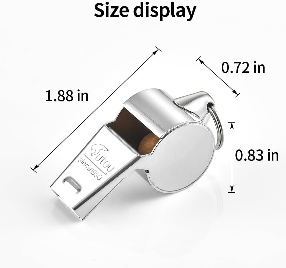 Silbato deportivo acero inox con cordón 2 pack