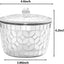 Soporte Qtip plateado tarro vidrio con tapa para baño