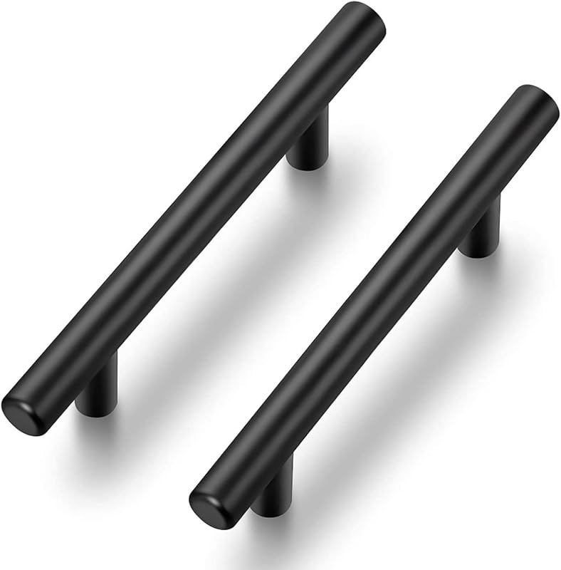 20 Tiradores Gabinete Negro Mate 3-1/2pulg Modernos