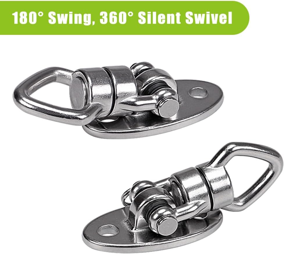 2 Colgadores Columpio Acero Inox 800lb Soporte Techo