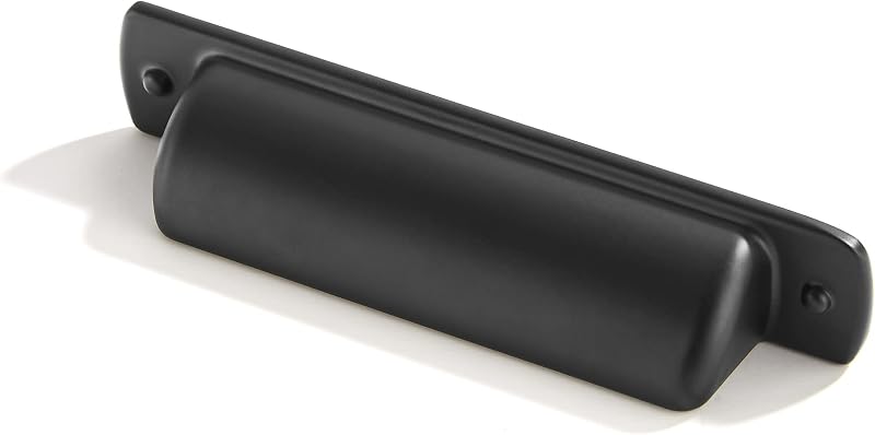 6 Perillas Cajón 3 3/4" Negro Mate Accesorios Cocina