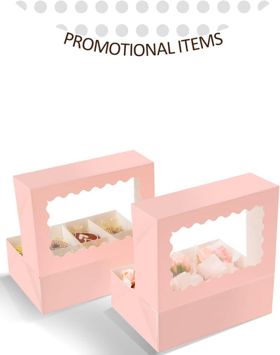 6 Cajas Cupcakes con Ventana 9.4x6.1"