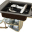 Pestillo T puerta camión acero inox 2 Pzas negro