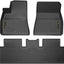 Alfombrillas carga comp Tesla Model 3 3 pzas negro