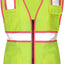 Chaleco Hi Vis mujer cintura cordón bolsillo cremallera ANSI R Clase 2