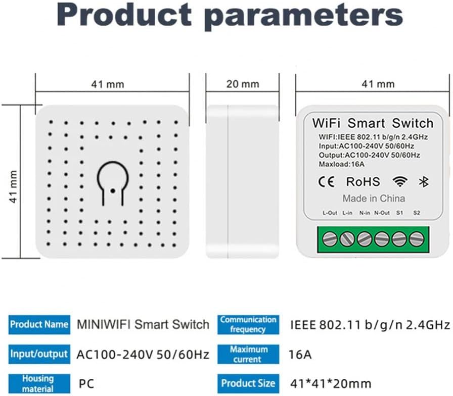 Módulo relé wifi 16A interruptor luz comp Alexa Google Home