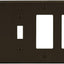 Placa pared nailon 4 ventanas 2 palancas GFCI blanco