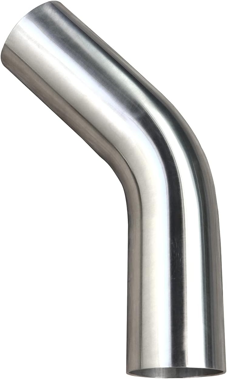 Tubo codo aluminio 102mm 45 grados interenfriador