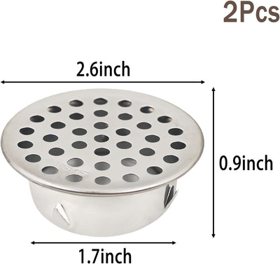 2 Tapas PVC con malla acero inox 304 para tubo 2pulg