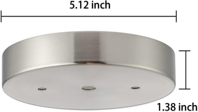 Kit toldo acero níquel cepillado para lámpara colgante