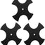 3 Pzas Cuchillas Estrella Cortadora Césped 9x1/2