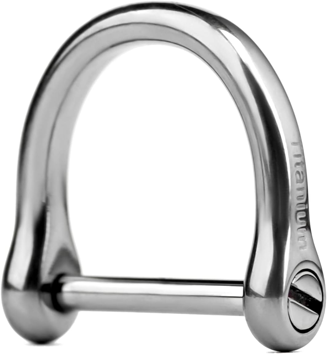 Llavero titanio anillo D resistente para auto