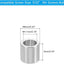 Espaciadores aluminio M4 10 pzas 0.161x0.236pulg