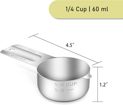 Taza medidora 1/4 taza 60ml acero inox
