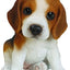 Figura cachorro Beagle sentado 6pulg marrón y blanco