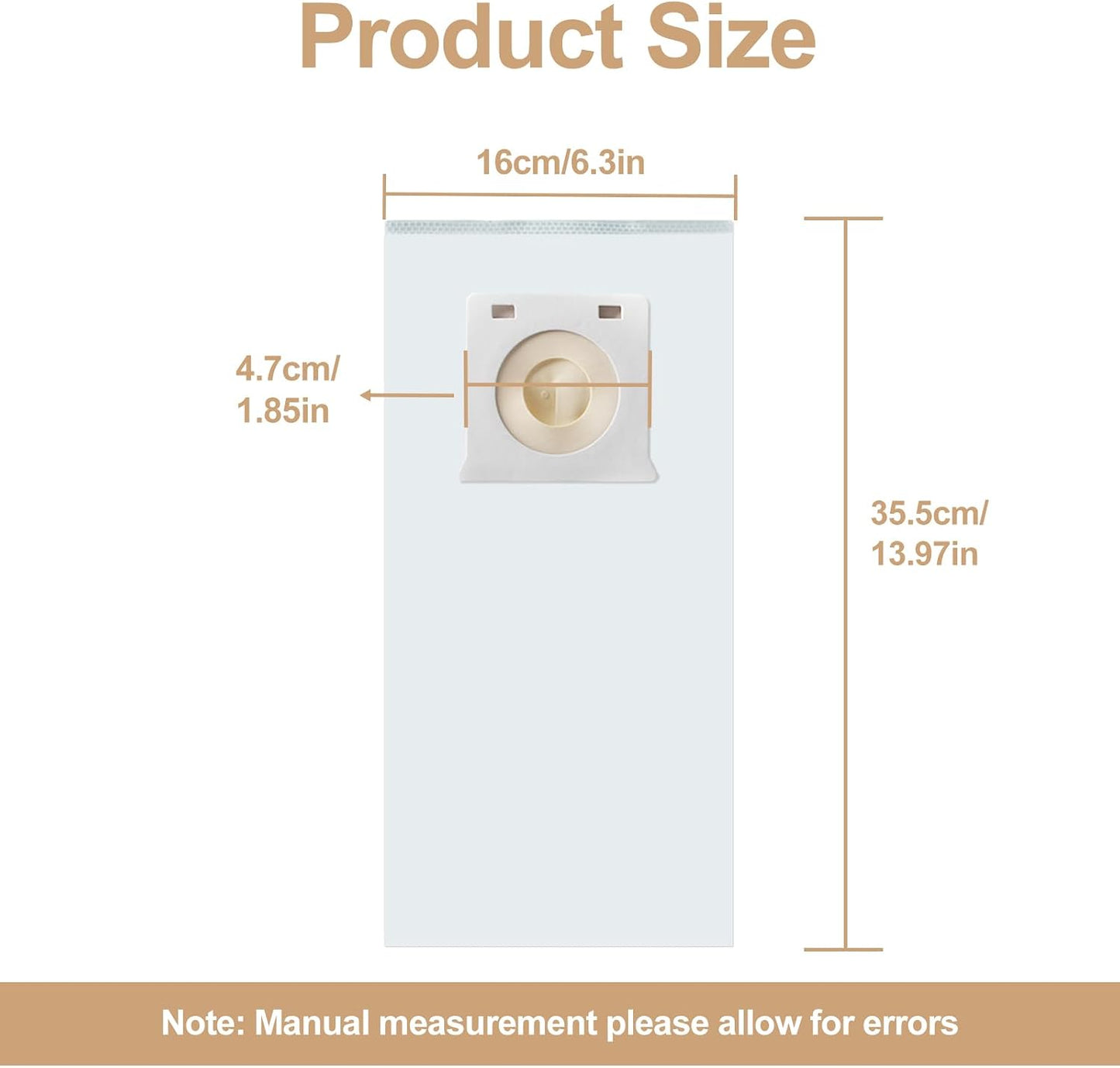 6 Pzas Bolsas Filtro HEPA Vac-master UB0302E