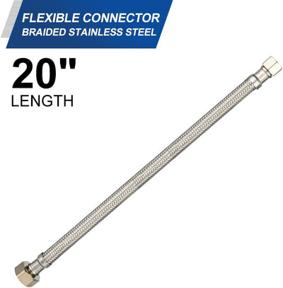 Pack 10 Líneas Suministro Grifo 20pulg 1/2 FIP x 3/8 Acero Inox