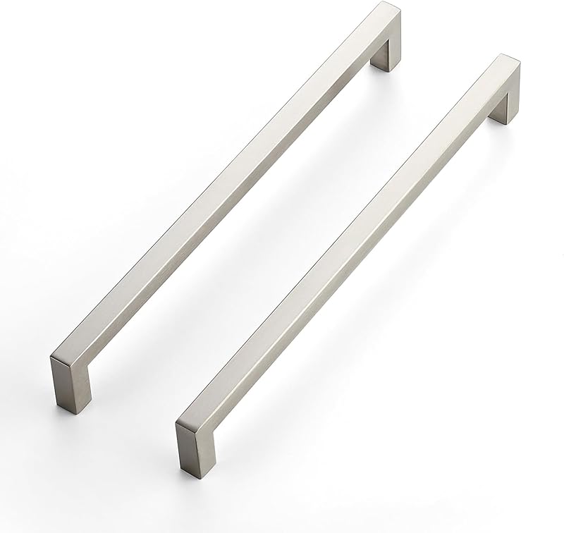 30 Manijas Gabinete 10" Níquel Cepillado Acero Inox