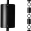 Cadenas lluvia aluminio cilíndricas 8.5ft negro