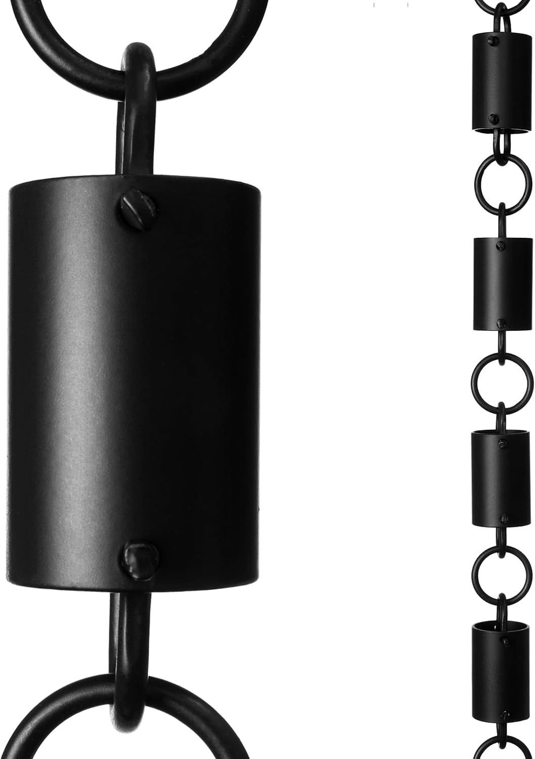 Cadenas lluvia aluminio cilíndricas 8.5ft negro