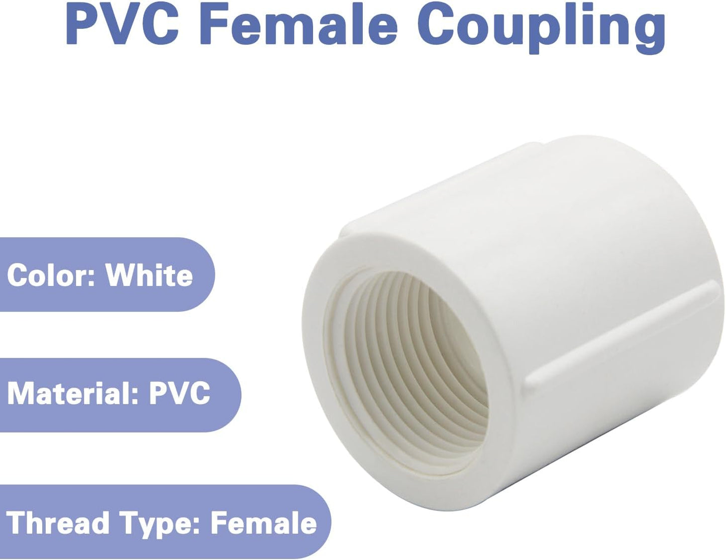 Conector roscado hembra a hembra 3/4pulg 10uds