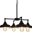 Lámpara colgante de isla cocina 4 luces metal industrial