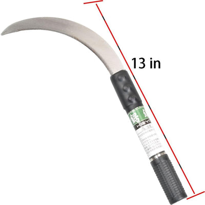 Hoz acero carbono mango acero 13pulg ideal para maleza