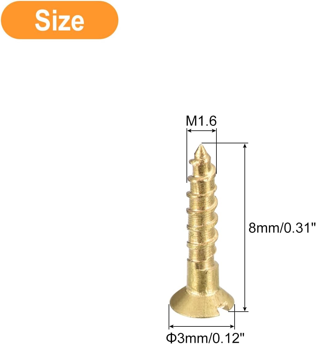 Tornillos latón M1.0 anurado para muebles