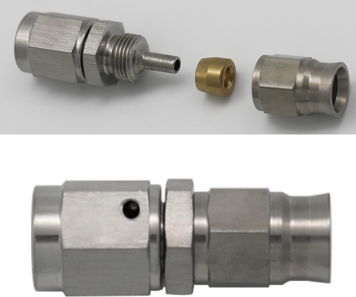 Accesorio freno embrague acero inox 3/8x24 rosca hembra PTFE