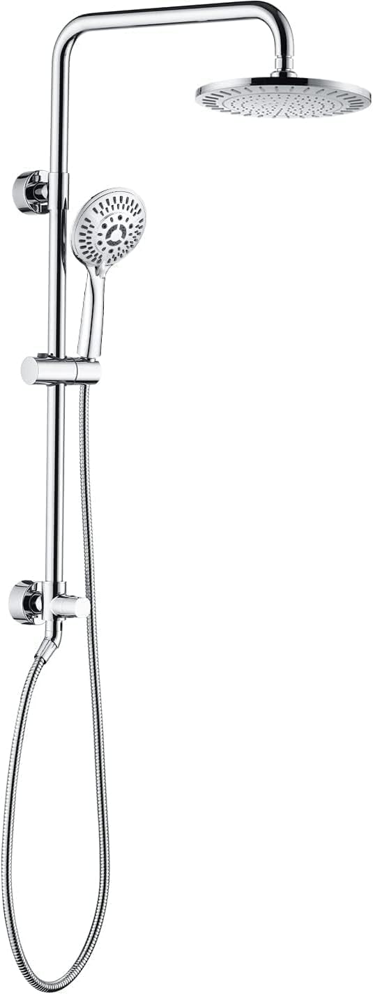 Sistema ducha lluvia con cabezal y soporte ajustable