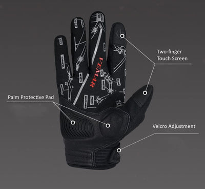 Guantes ciclismo MTB comp pantalla táctil hombre mujer