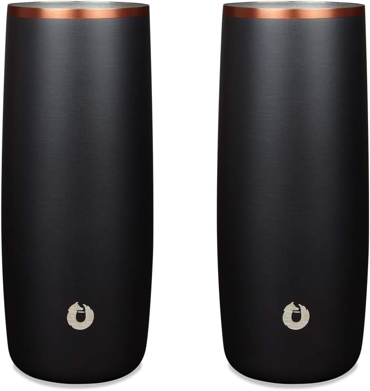 Vaso térmico acero inox Highball set 2 bebidas frías