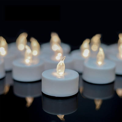 Velas LED sin llama pack 50 luz blanca cálida Halloween
