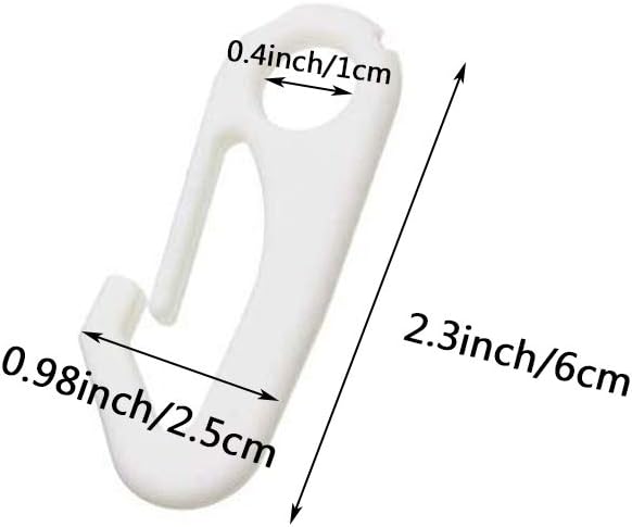 Clip nailon blanco para poste bandera fijación resistente 20