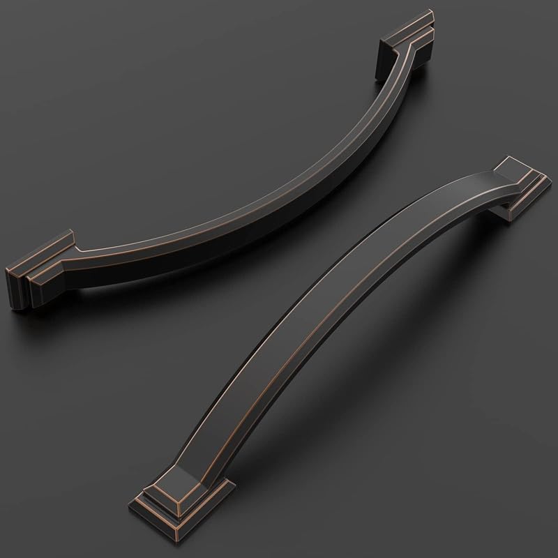 10 Tiradores Bronce Aceitado para Armarios 7.5" ZH0016