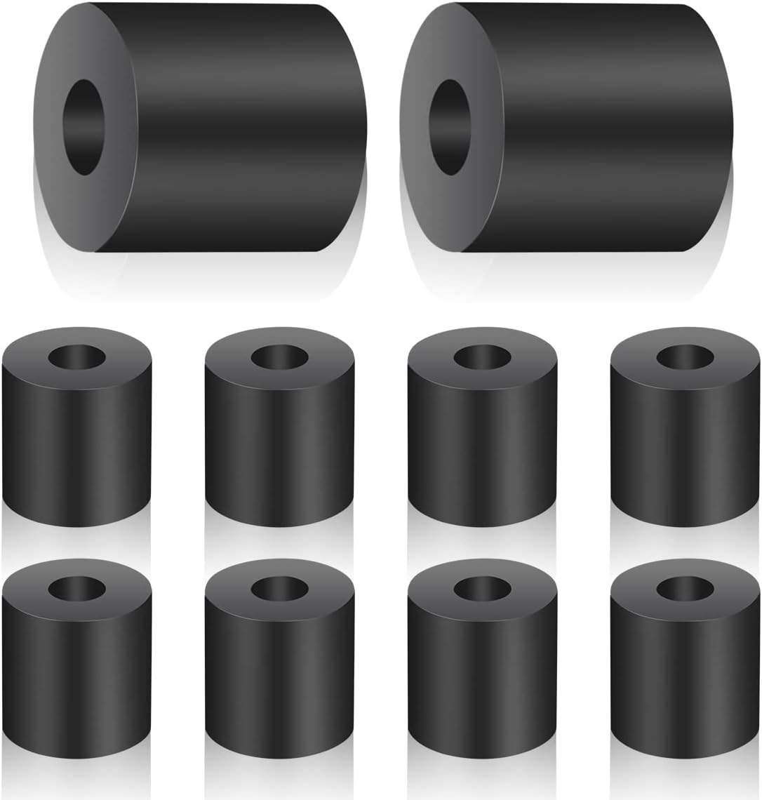 10 Espaciadores Goma Neopreno 1x3/8x1 Pulg para Auto Motor
