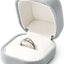 Caja terciopelo anillos regalo cumpleaños bodas gris
