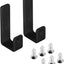 2 Ganchos escalera litera metal PVC negro 1"
