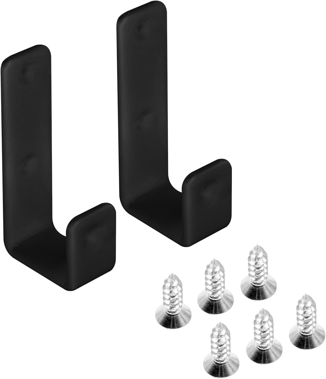 2 Ganchos escalera litera metal PVC negro 1"