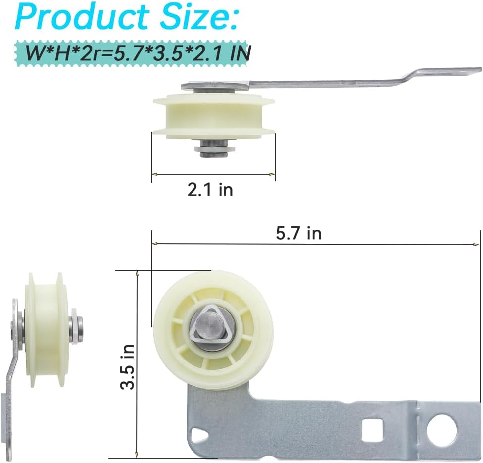Polea tensora Dyer para Maytag Bravos Whirlpool Cabrio MEDB835DW4/3