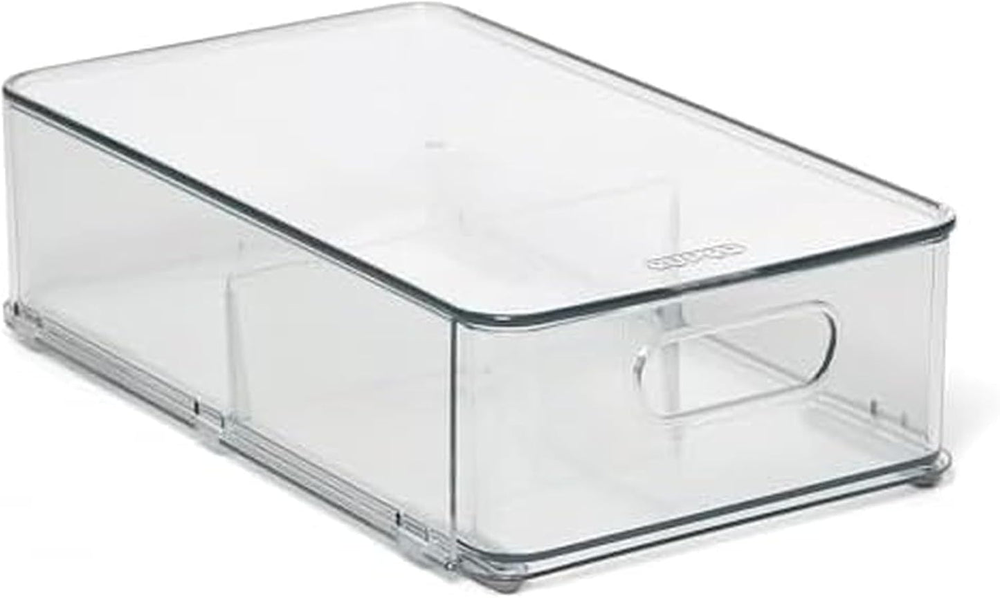 Contenedor apilable refrigerador 19.5x33.2" transparente