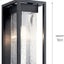 Lámpara pared exterior 16" cristal transparente negro